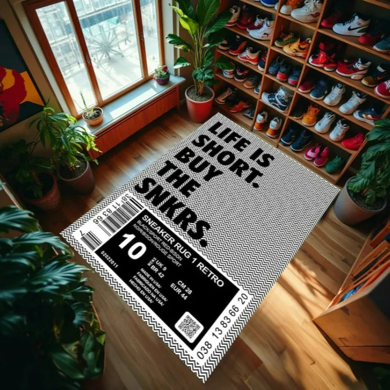 Sneaker Chic Cozy Rug: Style & Comfort Combined