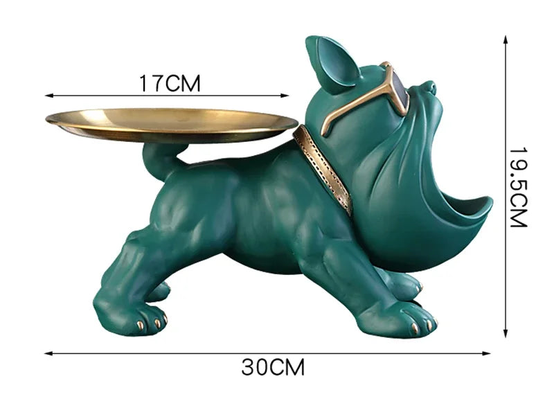 Resin Bulldog Storage Box