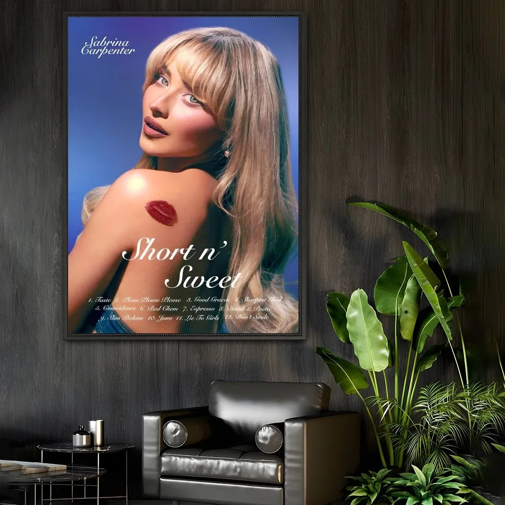 Artistic Sabrina: Waterproof Wall Portrait Decor