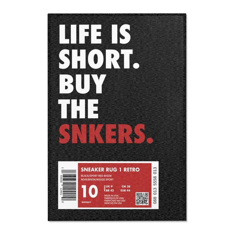 Sneaker Chic Cozy Rug: Style & Comfort Combined