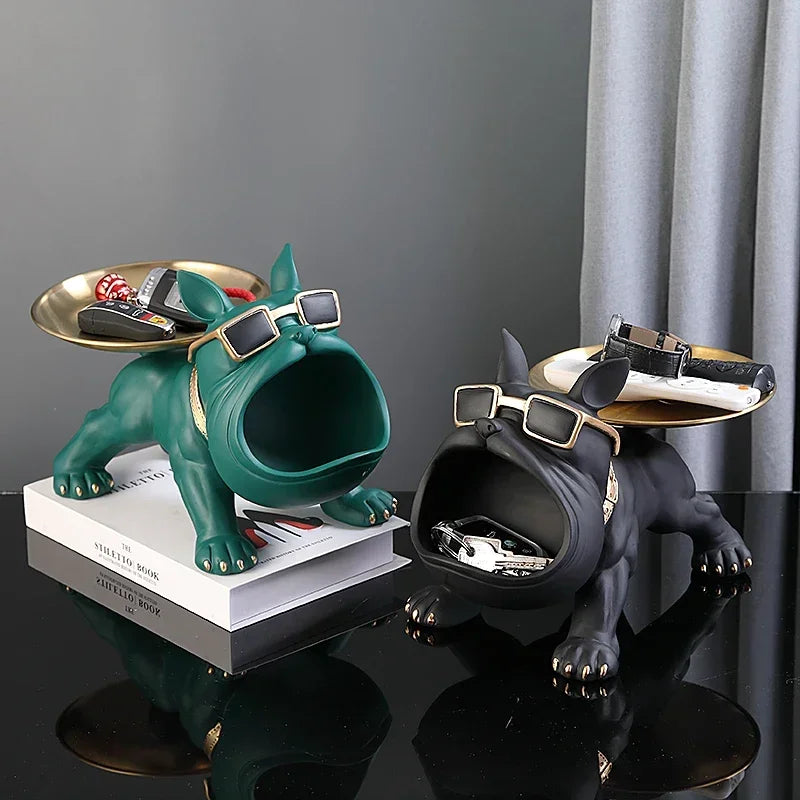 Resin Bulldog Storage Box