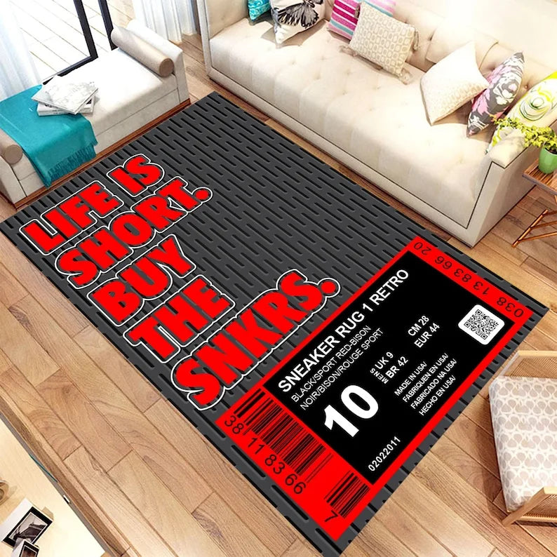 Sneaker Chic Cozy Rug: Style & Comfort Combined