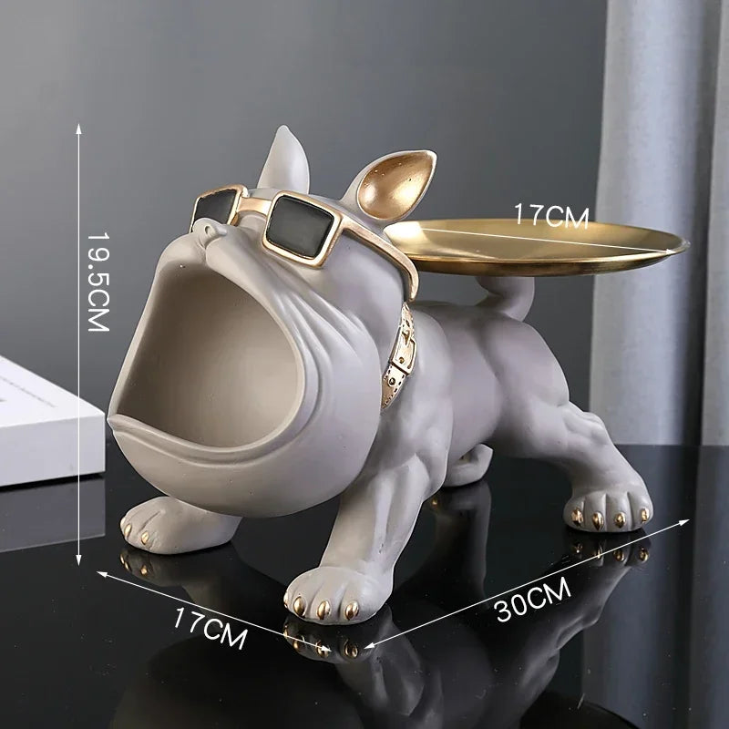 Resin Bulldog Storage Box
