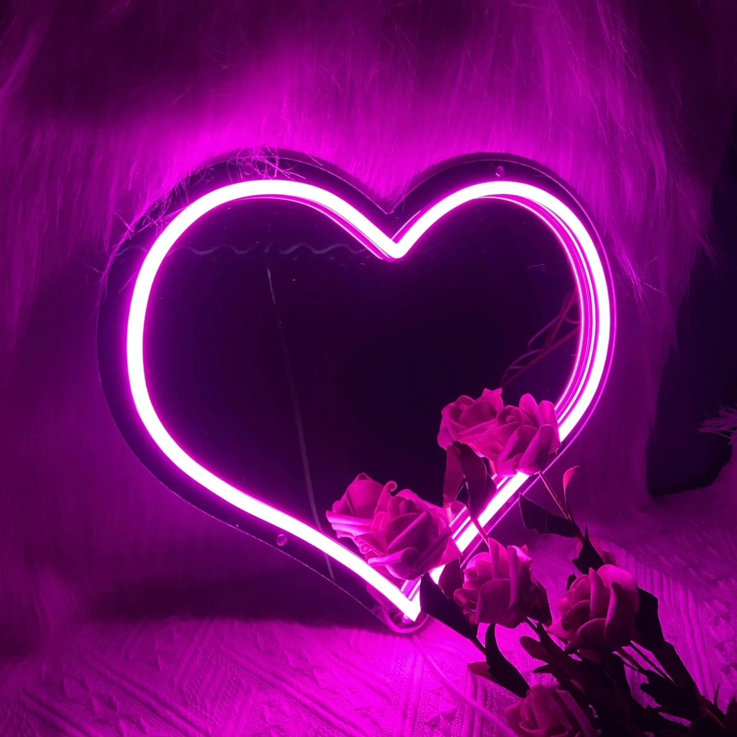 Neon Melting Heart LED Sign - Dimmable Decor