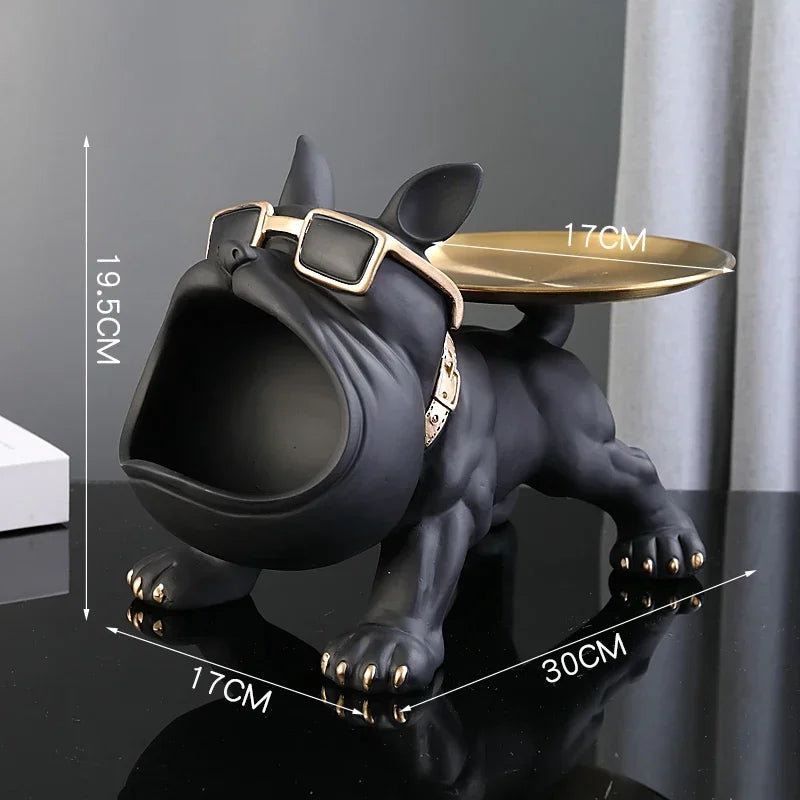 Resin Bulldog Storage Box