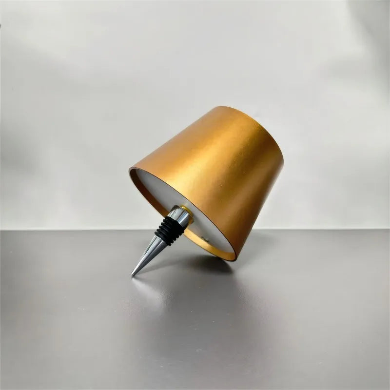 WineGlow Touch Lamp: USB Rechargeable, Dimmable Light