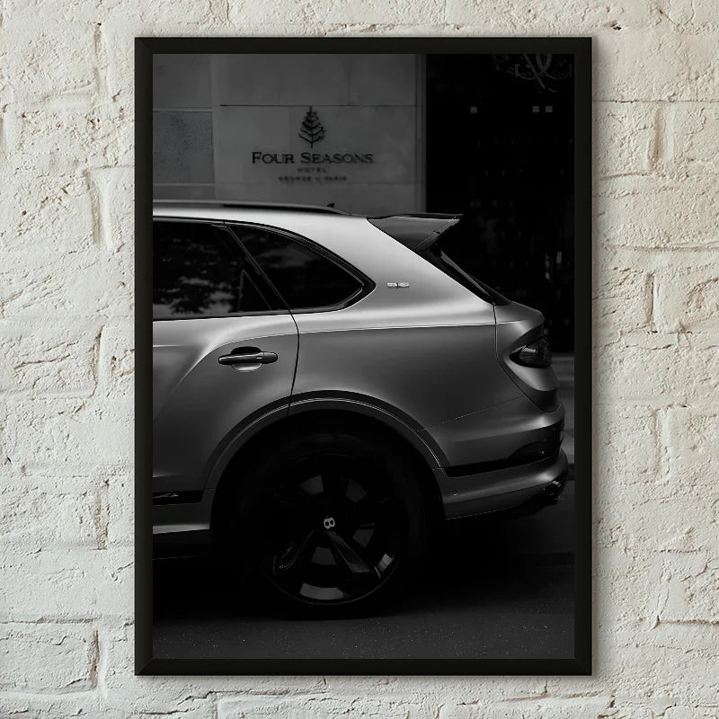 Chic Monochrome Car Canvas Art - Luxe Decor