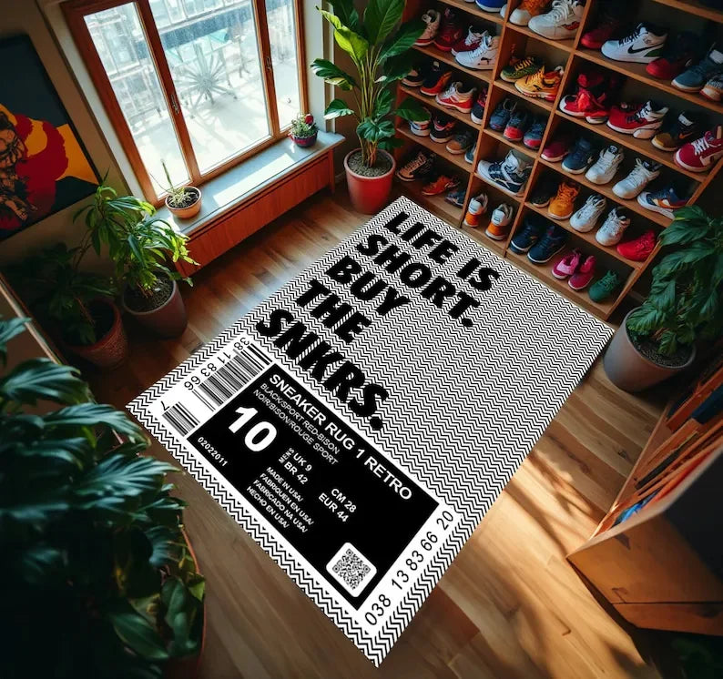 Sneaker Chic Cozy Rug: Style & Comfort Combined
