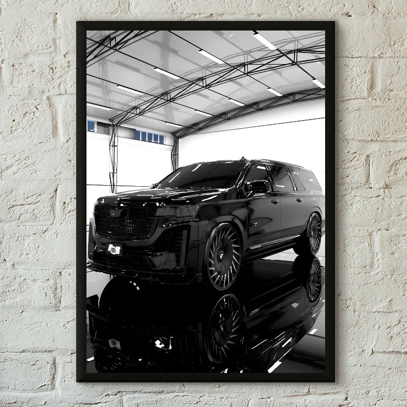 Chic Monochrome Car Canvas Art - Luxe Decor
