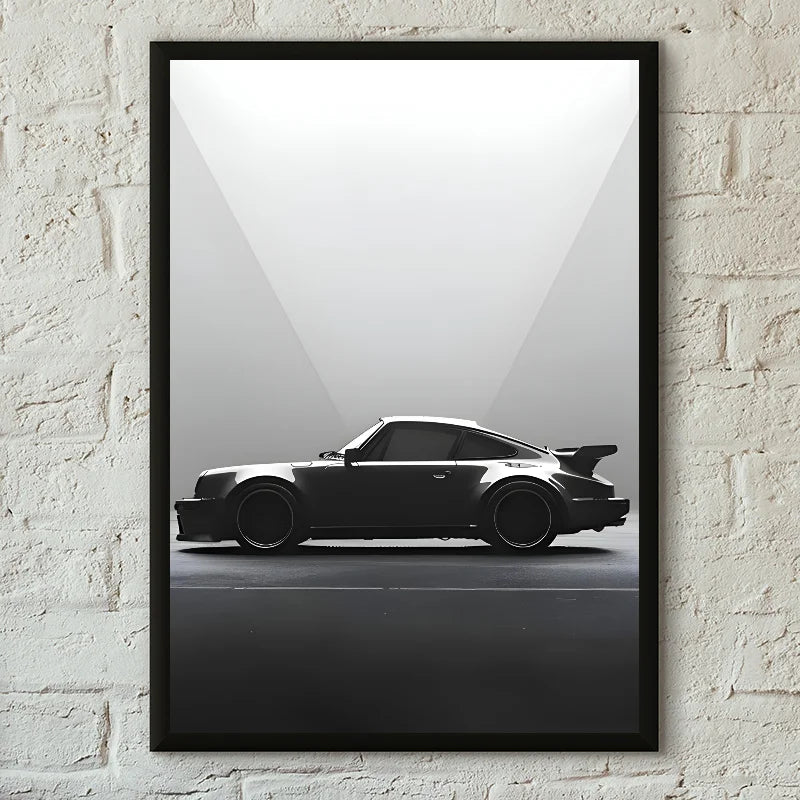 Chic Monochrome Car Canvas Art - Luxe Decor