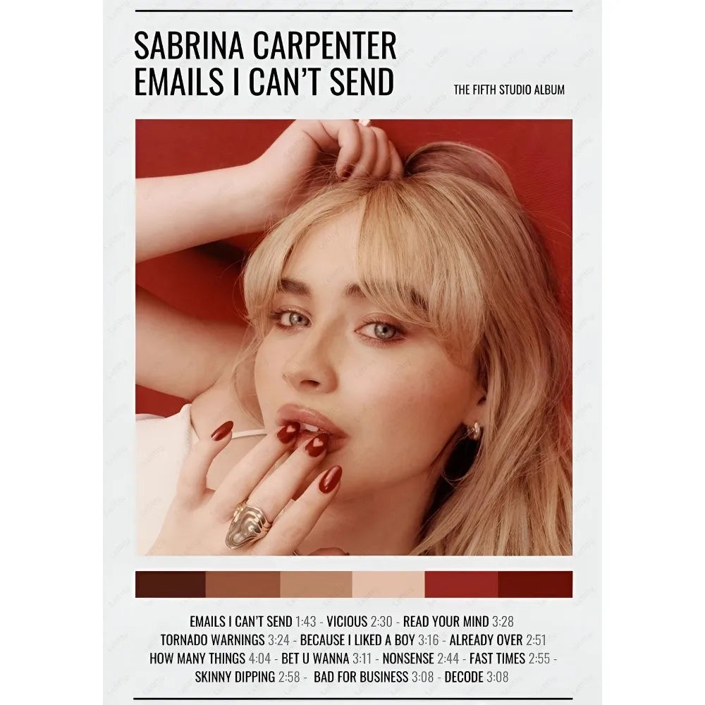 Artistic Sabrina: Waterproof Wall Portrait Decor