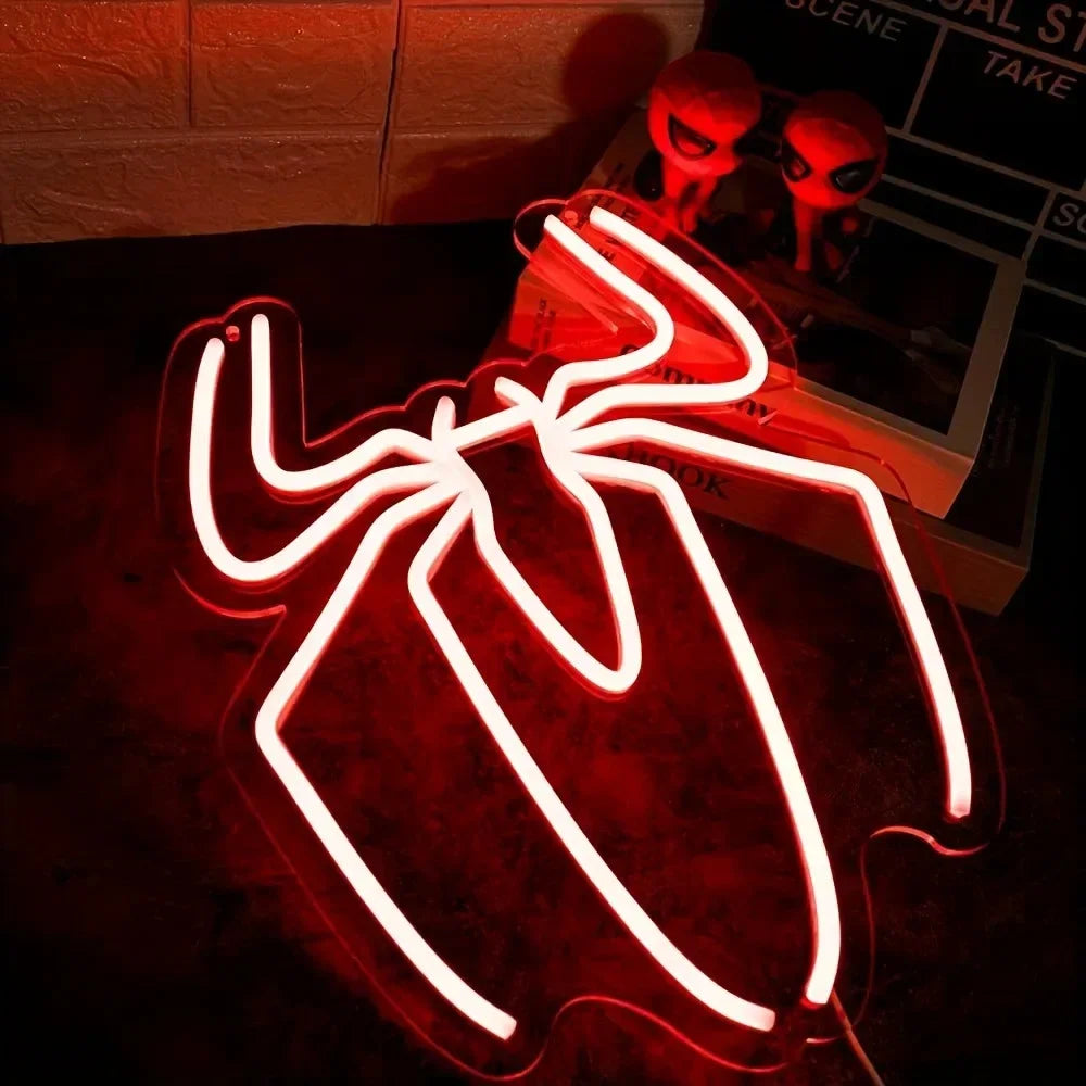 Spider Anime Neon Sign