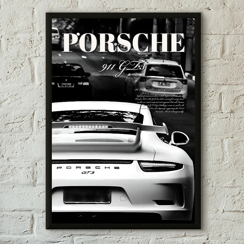 Chic Monochrome Car Canvas Art - Luxe Decor