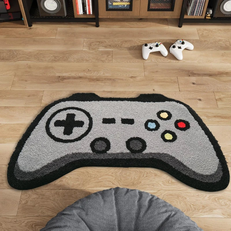 3D Game Pad Faux Wool Rug for Gaming Spaces