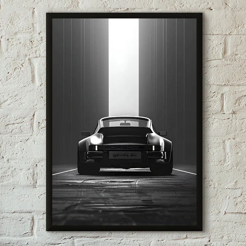 Chic Monochrome Car Canvas Art - Luxe Decor