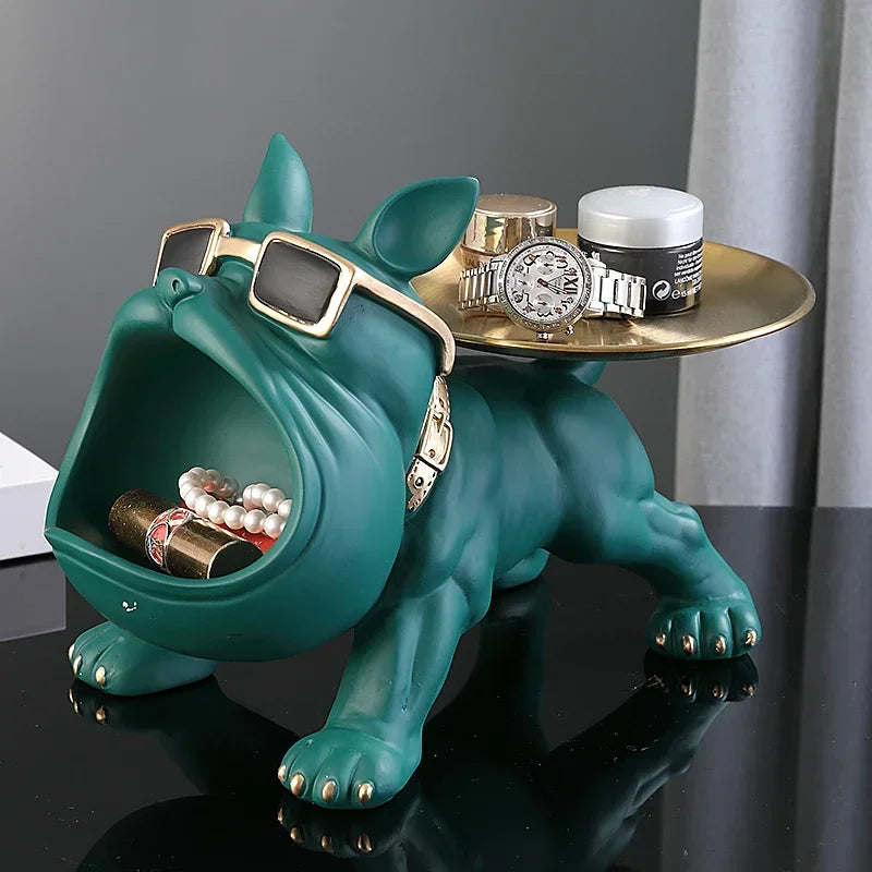 Resin Bulldog Storage Box