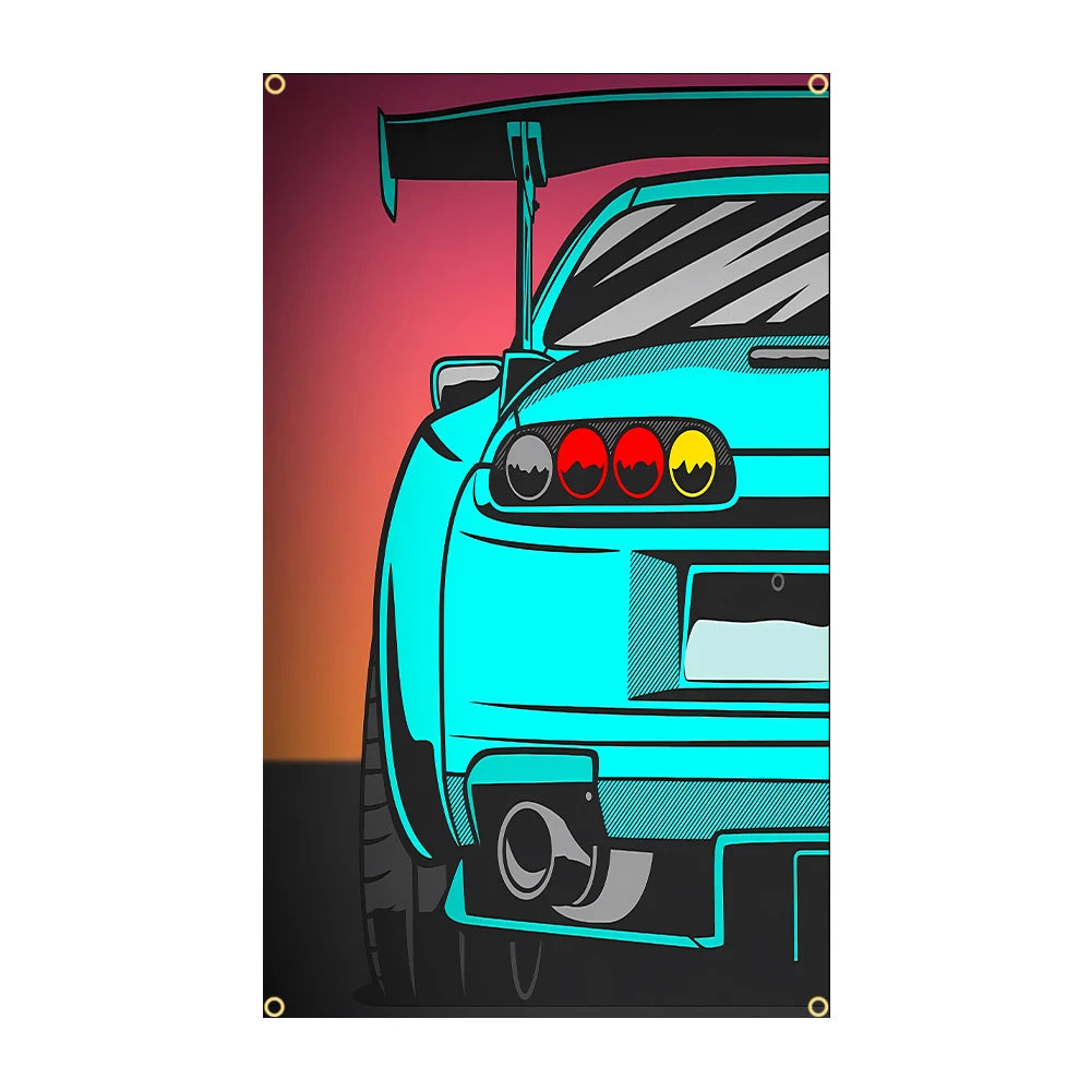 JDM Racing Spirit Polyester Flag - 3x5FT Banner