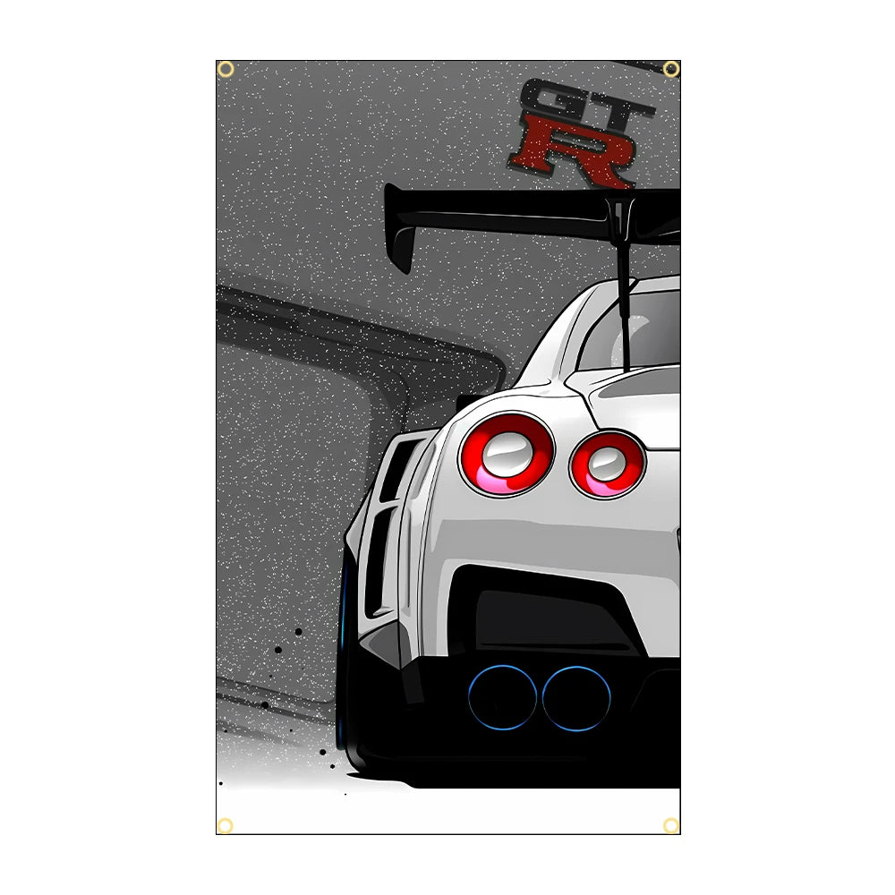 JDM Racing Spirit Polyester Flag - 3x5FT Banner