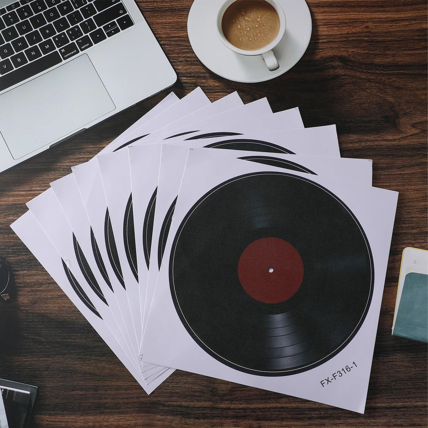 Vinyl Vibes: 8-Pc Music Wall Sticker Set