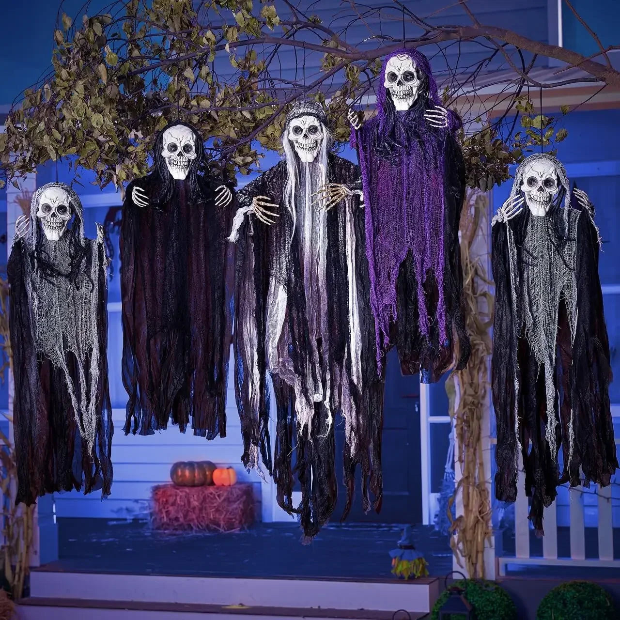 SkeletonGhosts Decorations Grim Reapers for Halloween Outdoor