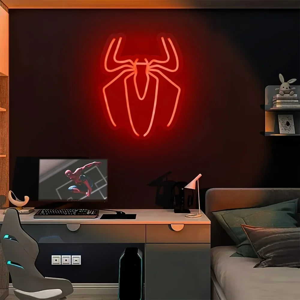 Spider Anime Neon Sign