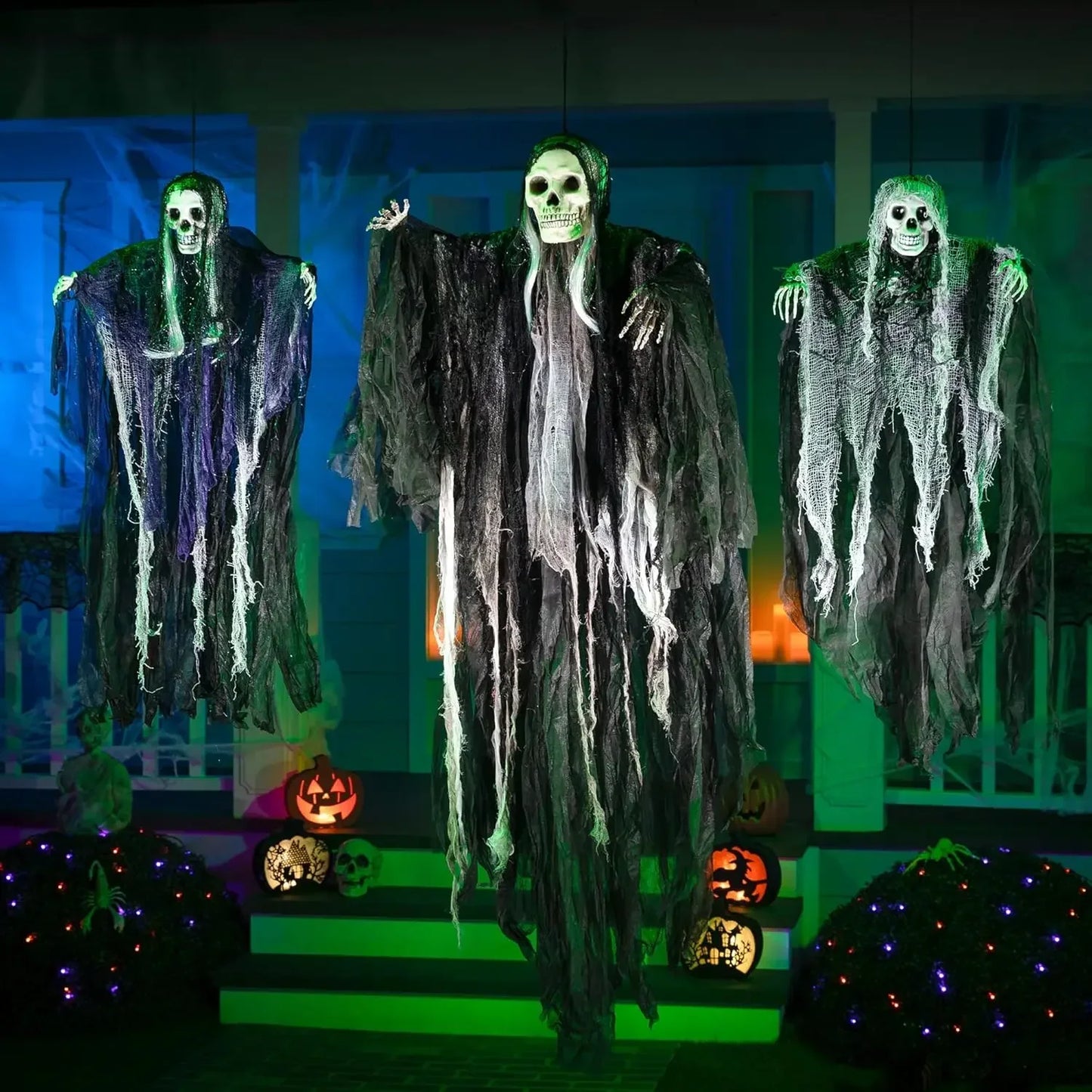 SkeletonGhosts Decorations Grim Reapers for Halloween Outdoor