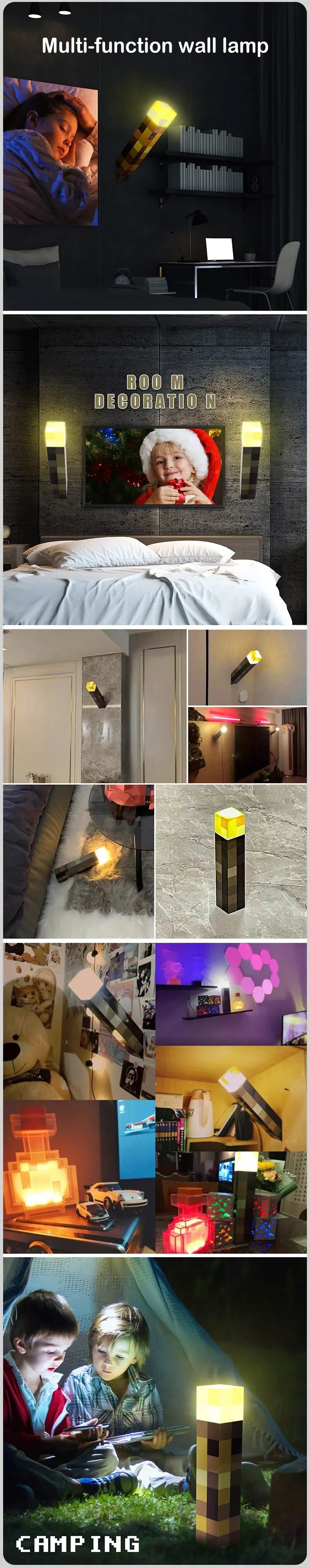 Brownstone Glow: USB Rechargeable LED Night Torch