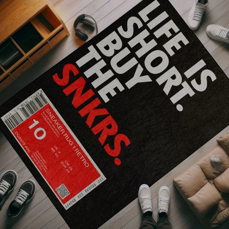 Sneaker Chic Cozy Rug: Style & Comfort Combined