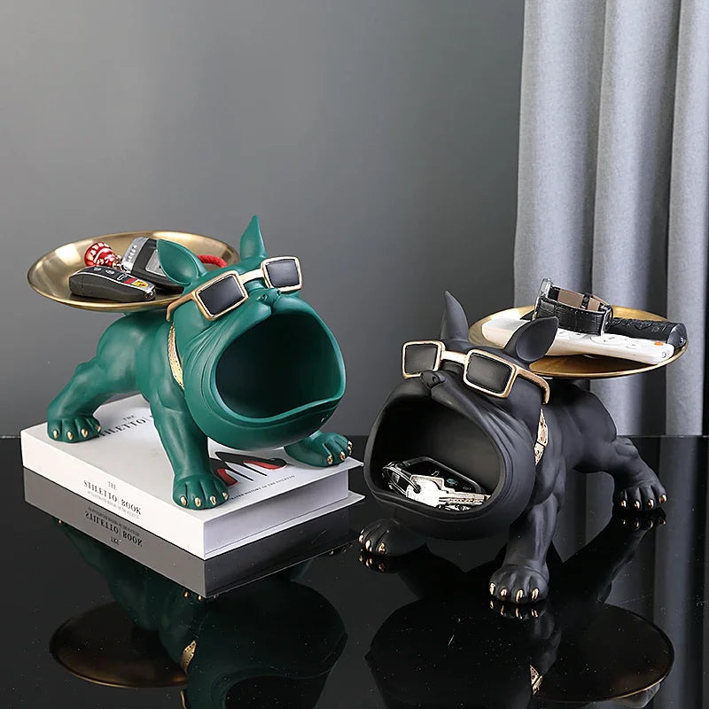 Resin Bulldog Storage Box