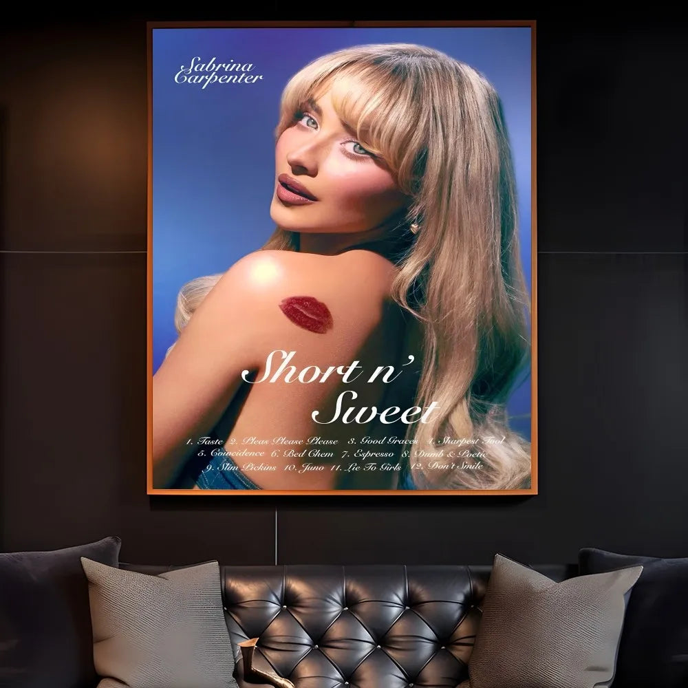 Artistic Sabrina: Waterproof Wall Portrait Decor