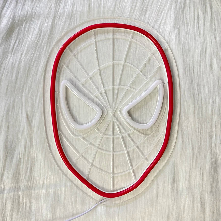 Neon Spider Glow: Kids' Anime LED Sign