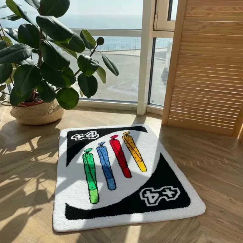 UNO Reverse Plush Doormat - Anti-Slip Floor Rug