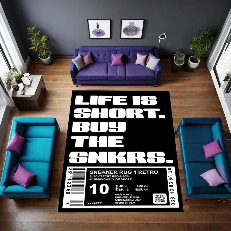 Sneaker Chic Cozy Rug: Style & Comfort Combined
