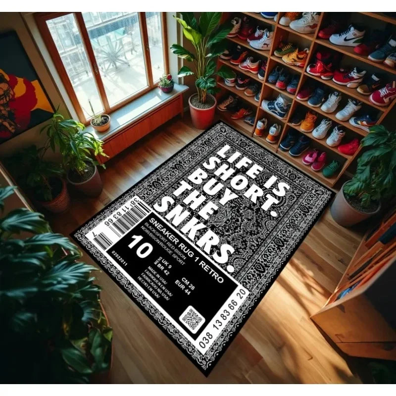 Sneaker Chic Cozy Rug: Style & Comfort Combined