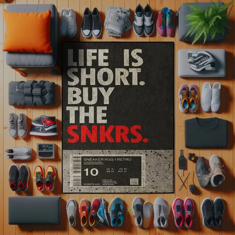 Sneaker Chic Cozy Rug: Style & Comfort Combined