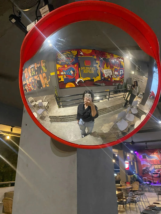 2 Retro Dome Mirrors – Aesthetic Room Decor with Wide Angle View