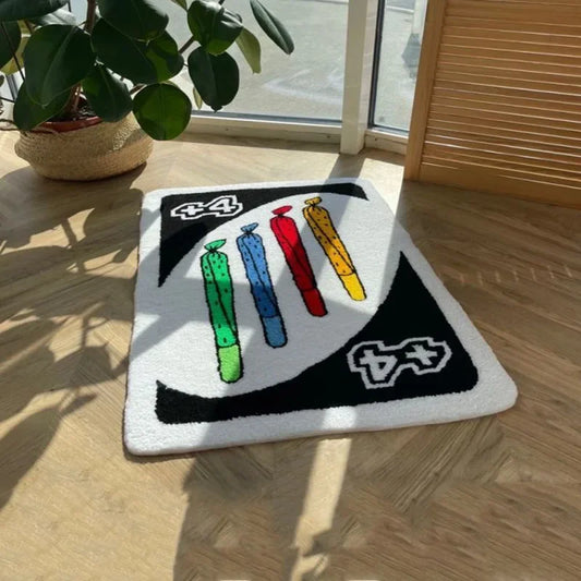 UNO Reverse Plush Doormat - Anti-Slip Floor Rug