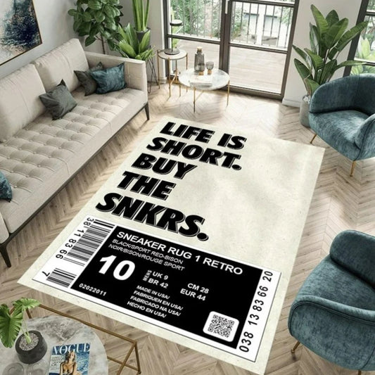 Sneaker Chic Cozy Rug: Style & Comfort Combined