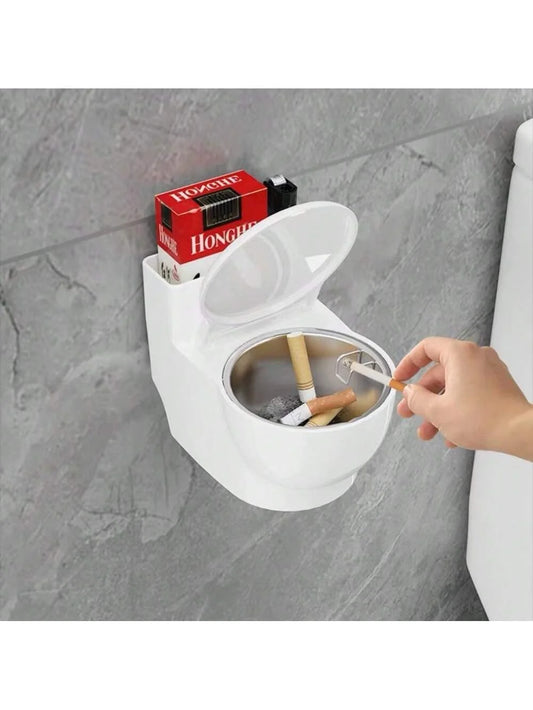 Toilet Ashtray: Novelty Stainless Steel