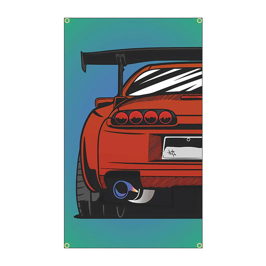 JDM Racing Spirit Polyester Flag - 3x5FT Banner