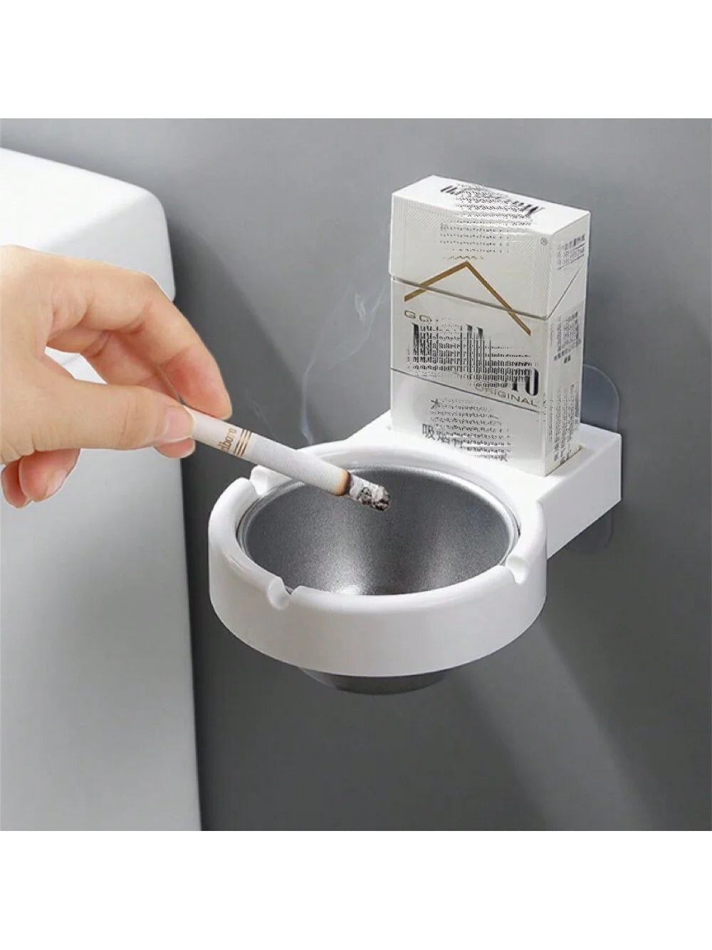 Toilet Ashtray: Novelty Stainless Steel