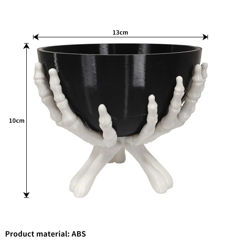 Halloween Candy Bowl Gothic Skeleton Hands Candy Storage