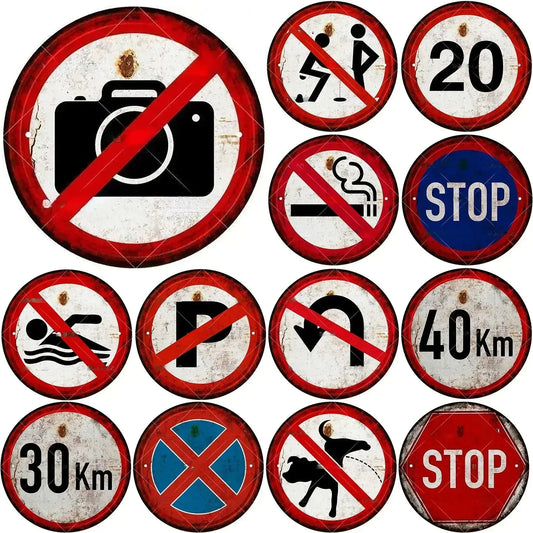 Retro Tool Rules Metal Sign for Man Cave Decor