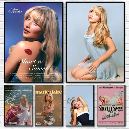 Artistic Sabrina: Waterproof Wall Portrait Decor