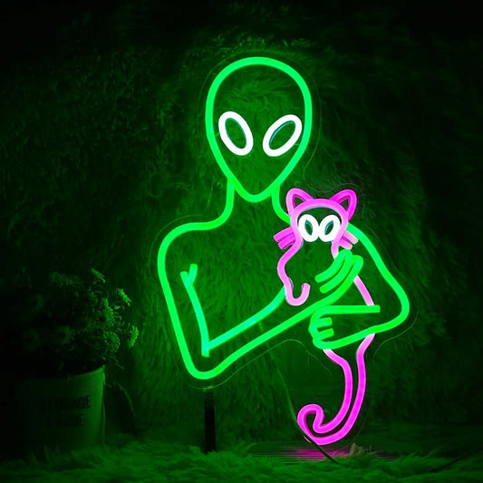 Alien Cat Neon Sign