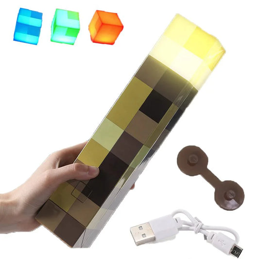 Brownstone Glow: USB Rechargeable LED Night Torch
