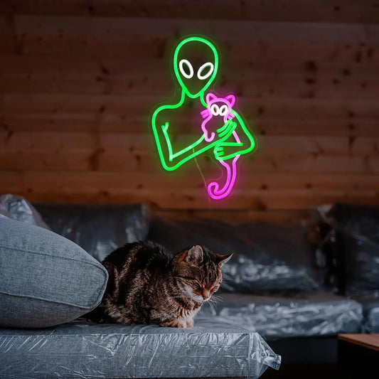 Alien Cat Neon Sign