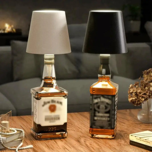 WineGlow Touch Lamp: USB Rechargeable, Dimmable Light