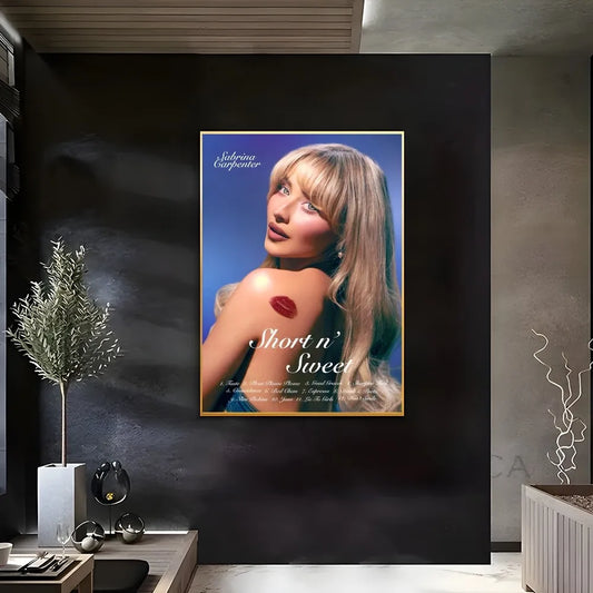 Artistic Sabrina: Waterproof Wall Portrait Decor