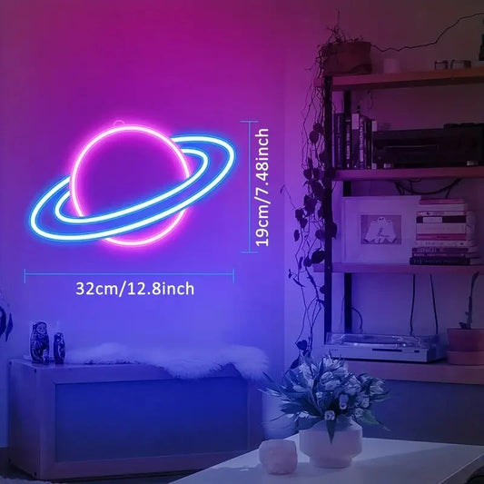 GlowSphere: 10-Level USB Neon Wall Decor